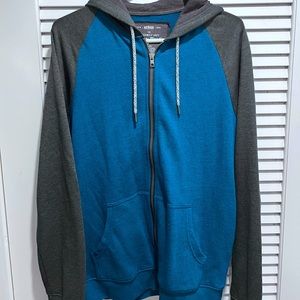 Men’s Medium Urban Pipeline Blue And Grey Zipper Jacket